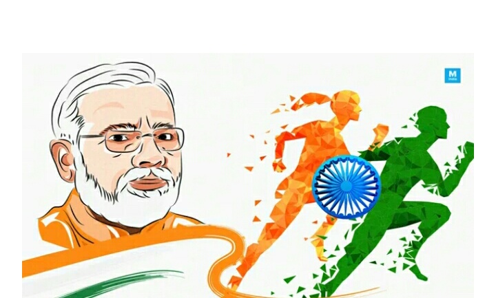 design poster on new India, fit India - English - Poster Making - 16246361  | Meritnation.com